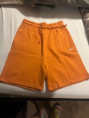 Nike Women’s Orange Fleece Shorts